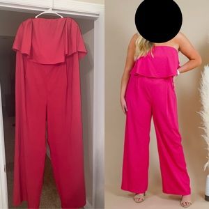 Hot pink jumpsuit